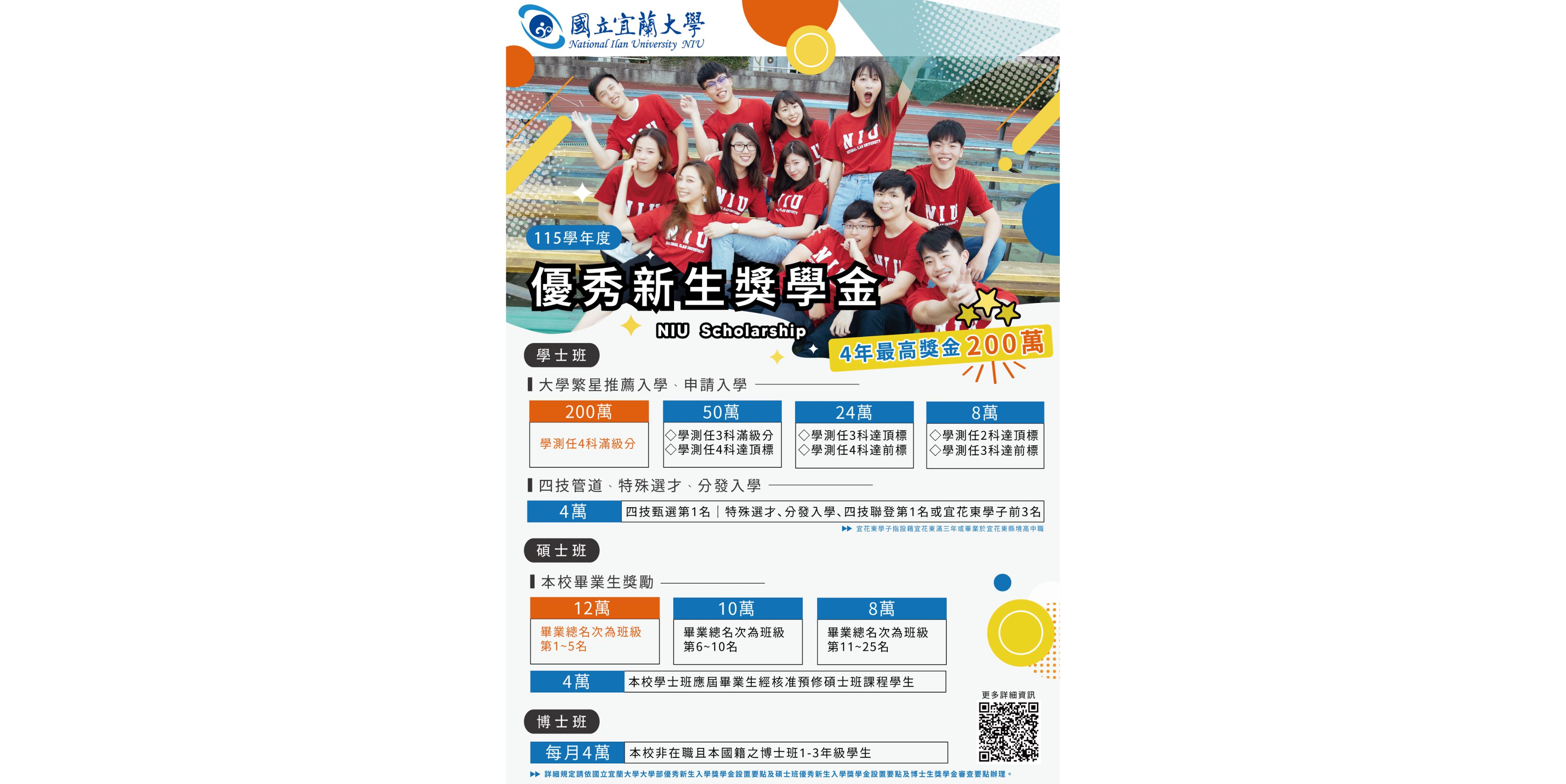 115學年招生獎勵